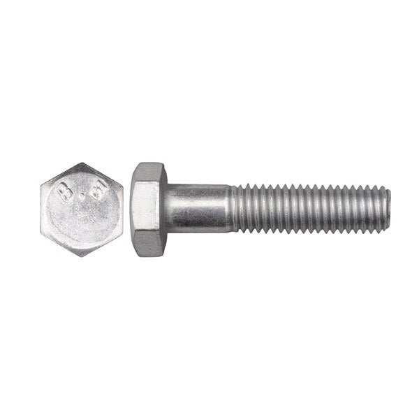Class 8.8, M10-1.50 Hex Head Cap Screw, Bright Zinc Plated Steel, 45 mm L
