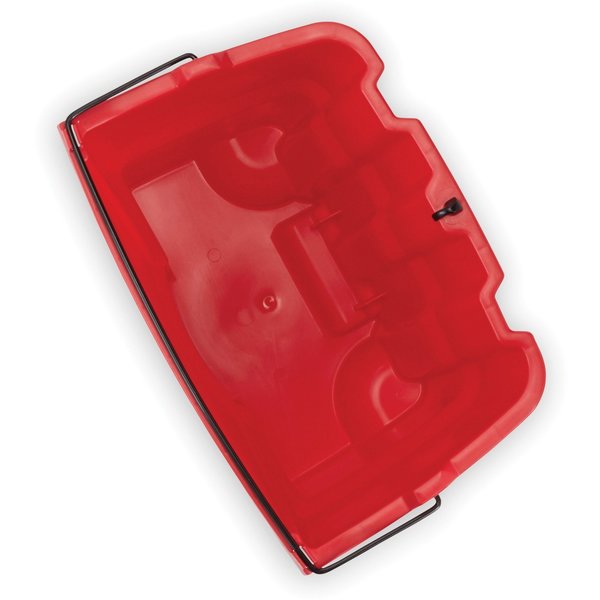 Oval Dirty Water Bucket, 14 in H, 10 in Dia, Red, Plastic