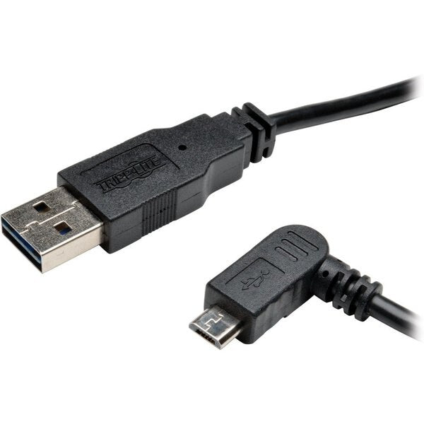 USB Reversible 2.0 Cable, LA, MicroB, 6ft