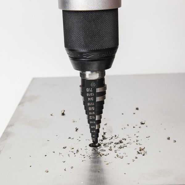 Step Drill Bit #14 Double-Fluted, 3/16 to 7/8-Inch