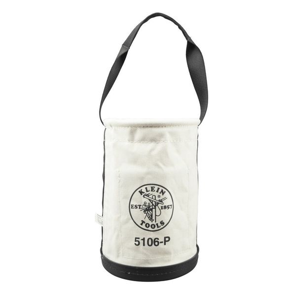 Bucket, #6 Canvas, Black Molded Polypropylene (Bottom), Off- White