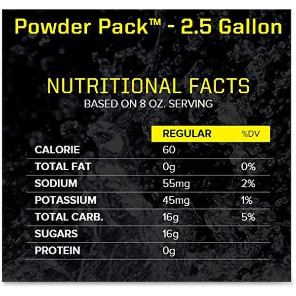 Sports Drink Mix Powder 2.5 gal., Assorted Flavors, PK32