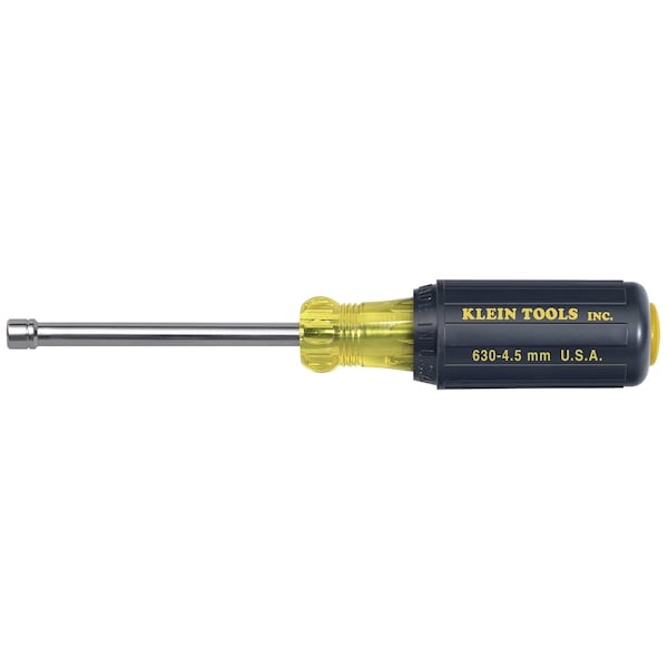 4.5 mm Cushion-Gripâ¢ Nut Driver 3-Inch Hollow Shaft