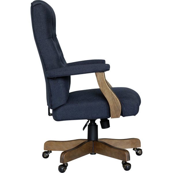 Executive Chair, Fixed, Denim Blue