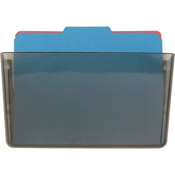 Wall Pocket, Letter, Smoke, 7Hx13W In, Smoke