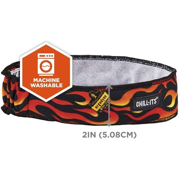 Headband, Flames, One Size, Terrycloth