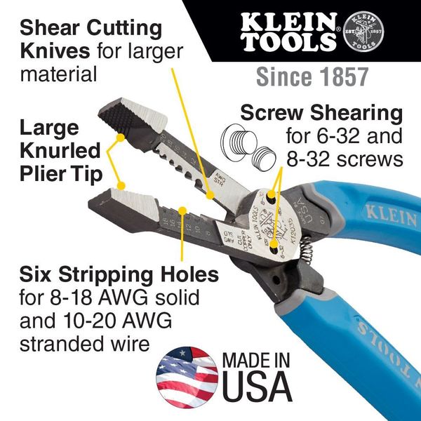Klein-KurveÂ® Heavy-Duty Wire Stripper 8-20 AWG