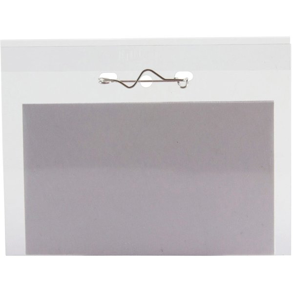 ID Badge Holder Kit, Color Clear, PK100