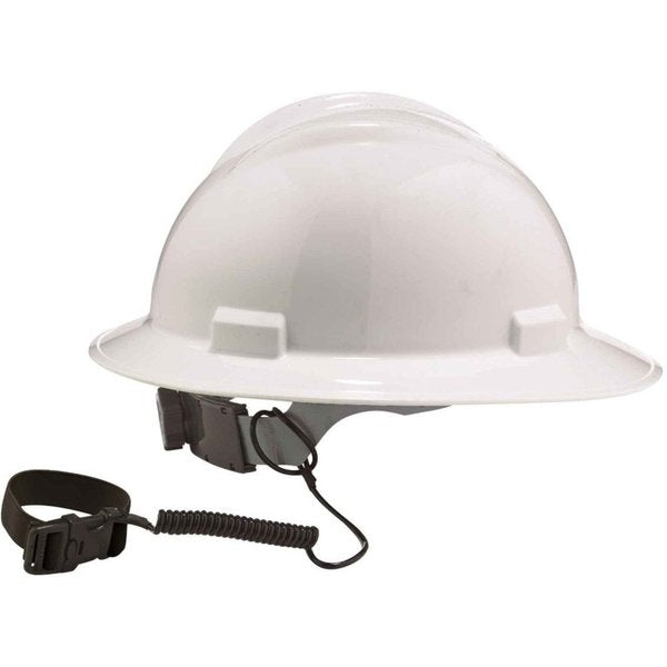 Coil Hard Hat Lanyard, Buckle, 18in. L