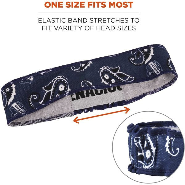 Headband, Blue, Terrycloth, One Size
