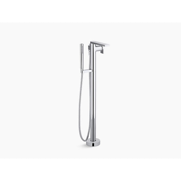 Bath Filler Trim, Polished Chrome, Floor