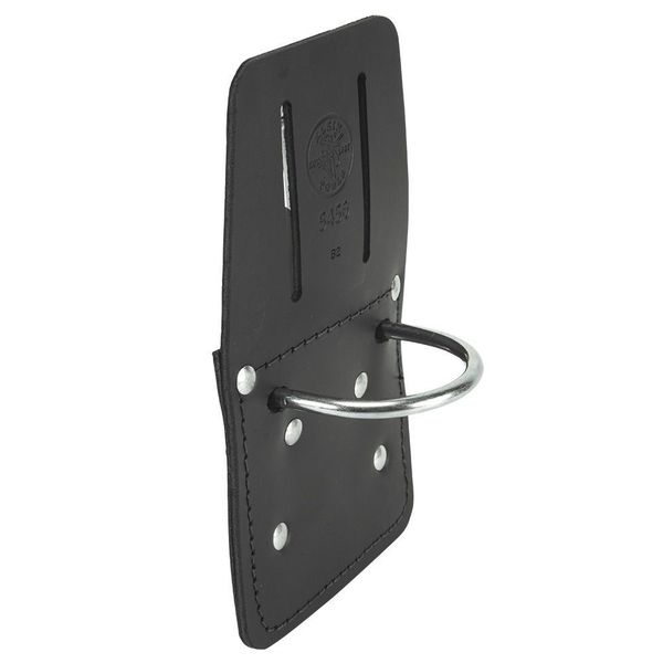 Black Leather Slotted