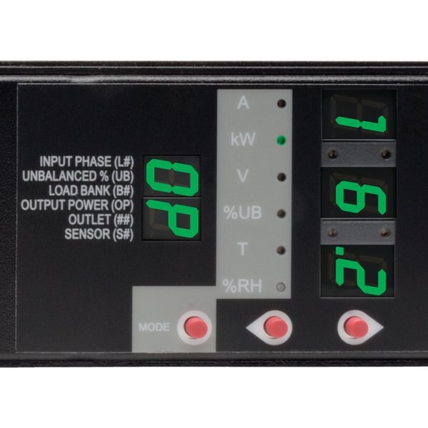 PDU, 3-Ph, Switched, 16.2kW, 6 C13, 12 C19, 0U