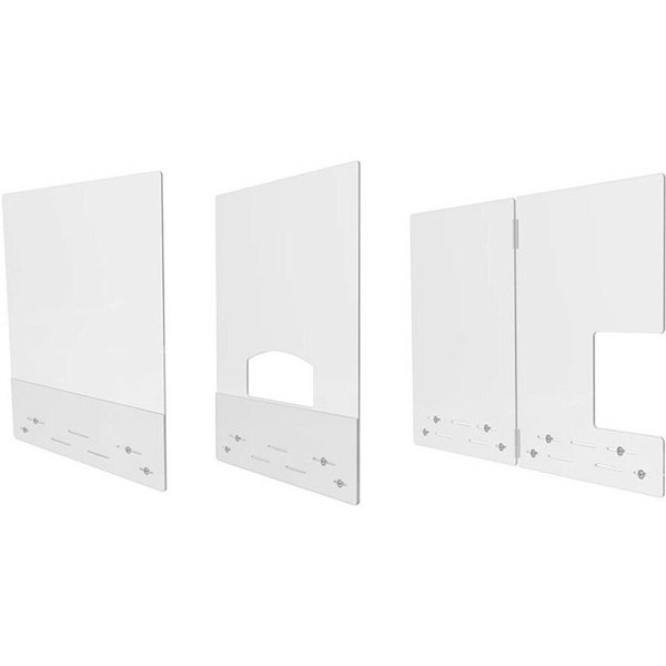Sneeze Guard, Polycarbonate, Clear, PK2