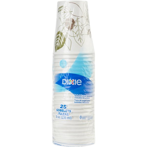Disposable Hot cup 8 oz. White, Paper, Pk500