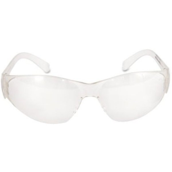 Checklite Safety Glasses, Uncoated, Clear Frame, Clear Lens