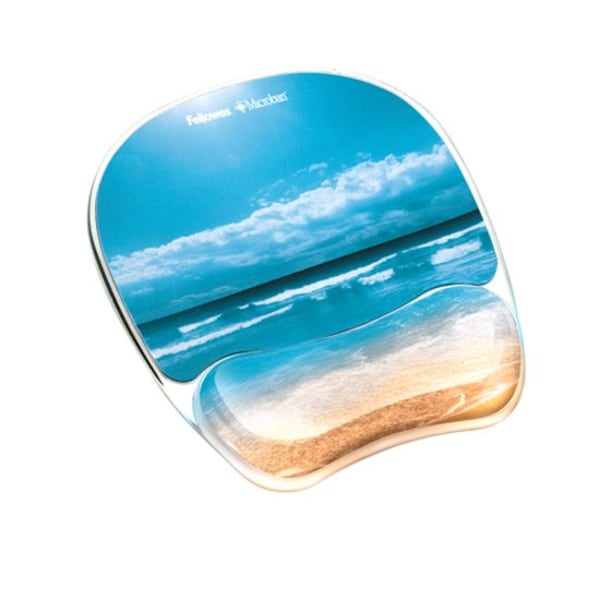 Mousepad w/Wrist Support, Sandy Beach