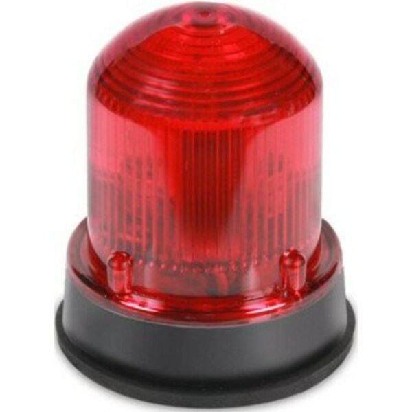 Halogen Beacon, Steady Burn, Red, 120VAC
