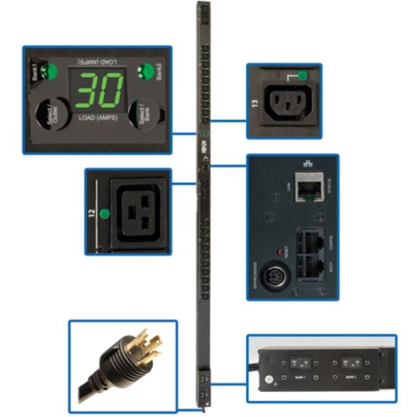 PDU, Switched, 5/5.8kW, 20 C13, 4 C19, 0U