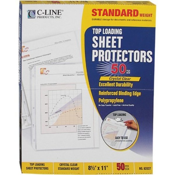 Sheet Protector, Clear Poly, PK50
