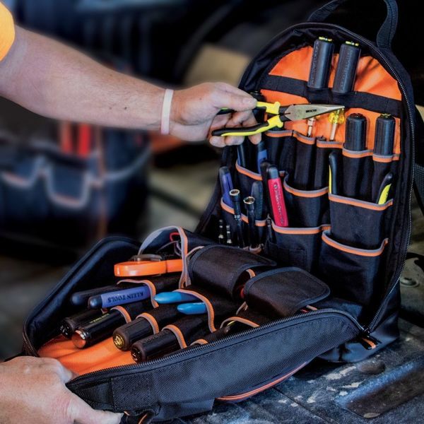 Tool Backpack, 1680D Ballistic Weave, 35 Pockets, 17-1/2