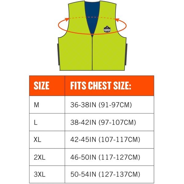 Large Cooling Vest, Hi-Vis Lime