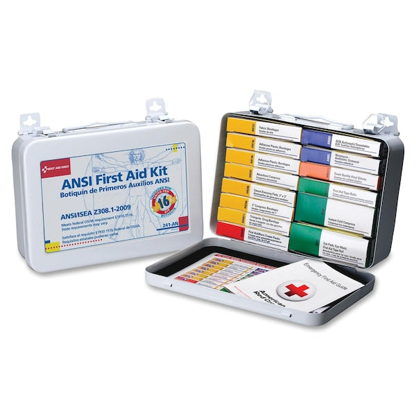 Unitized First Aid kit, Metal, 25 Person