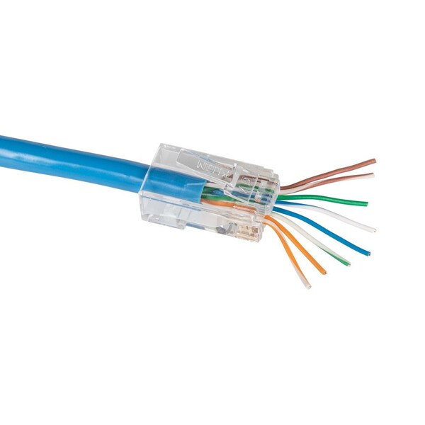 Pass-Thruâ¢ Modular Data Plug, CAT6, 50-Pack