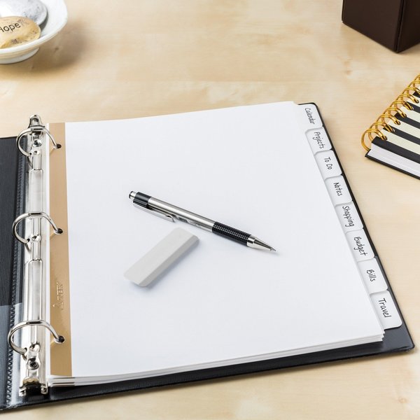 AveryÂ® Big Tabâ¢ Write & Erase Dividers 23078, 8 White Tabs, 1 Set