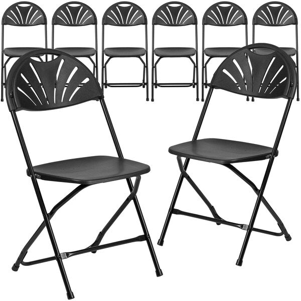 Black Plastic Folding Chair