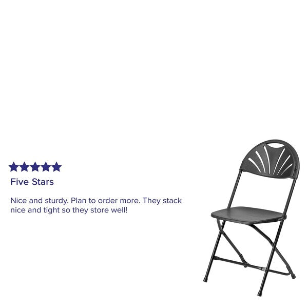 Black Plastic Folding Chair