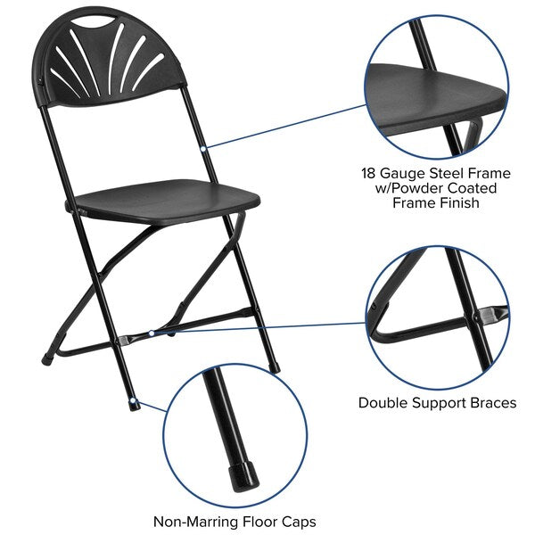 Black Plastic Folding Chair
