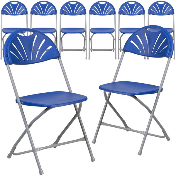 Blue Plastic Folding Chair