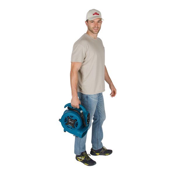 1/4 HP, 925 CFM, 2.3 Amps, 4 Positions, 3 Speeds Mini Mighty Air Mover with Power Outlets and 3-Hour Timer