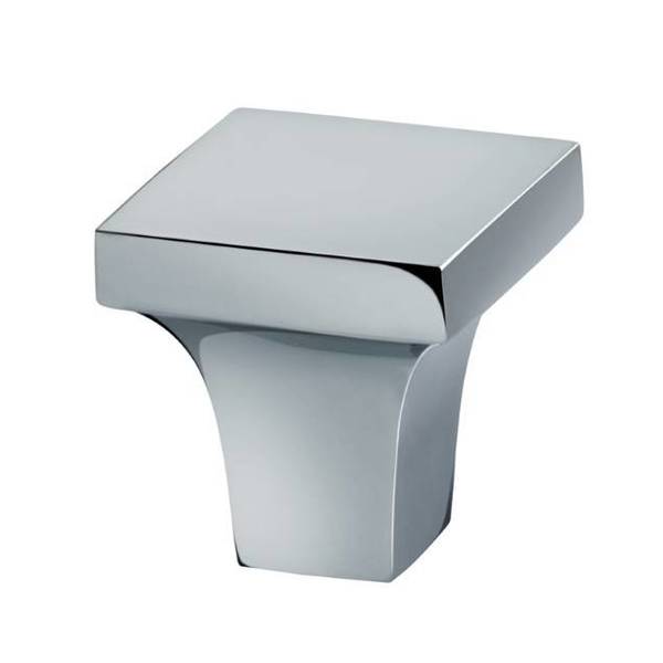Modern Square Cabinet Knob Bright Chrome 1-1/2