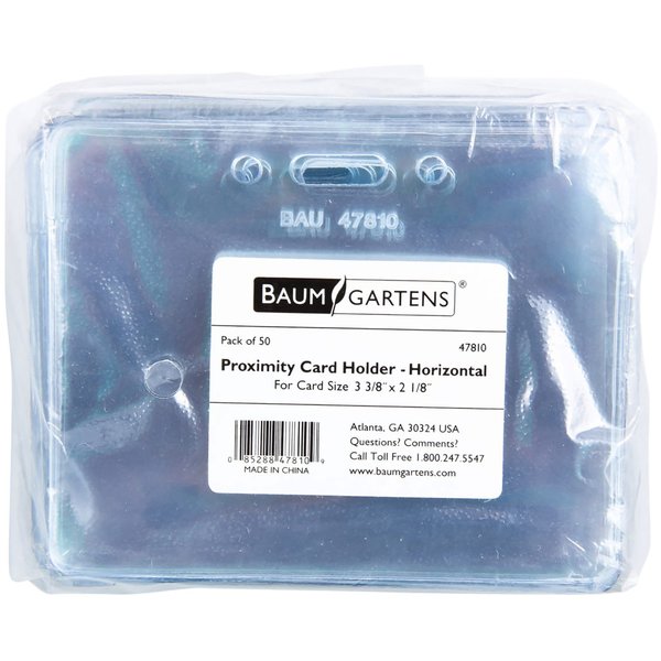 ID Badge Holder, Horizontal, PK50