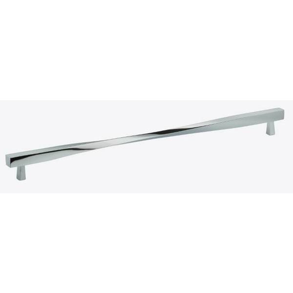 Center to Center Modern Twisted Cabinet Pull Bright Chrome 16-1/2