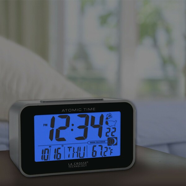 Atomic Dgtl Alarm Clock, Indoor Temp