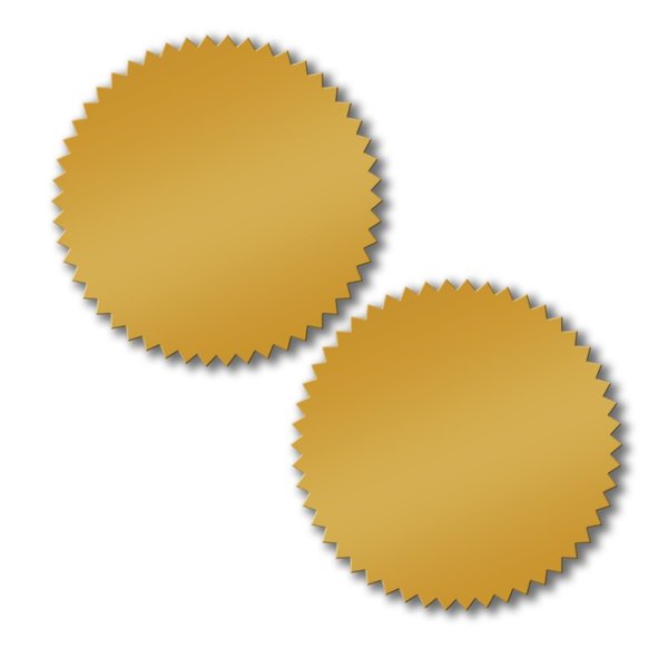 Certificate Seal Gold Foil Starbur, PK50