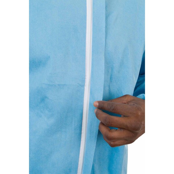 2XL, Blue, Zipper with Storm Flap