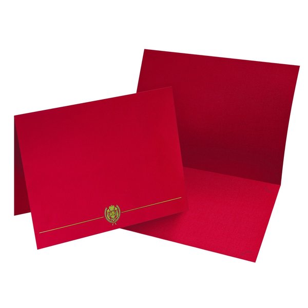 Certificate Cover Classic, Red wit, PK50