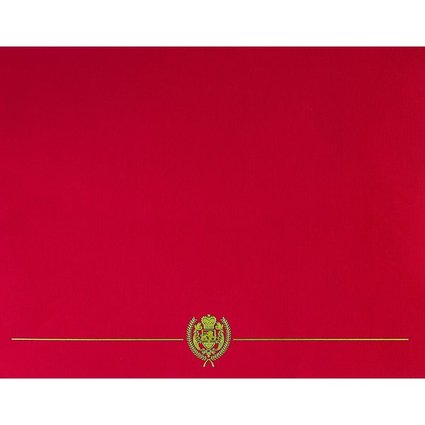 Certificate Cover Classic, Red wit, PK50