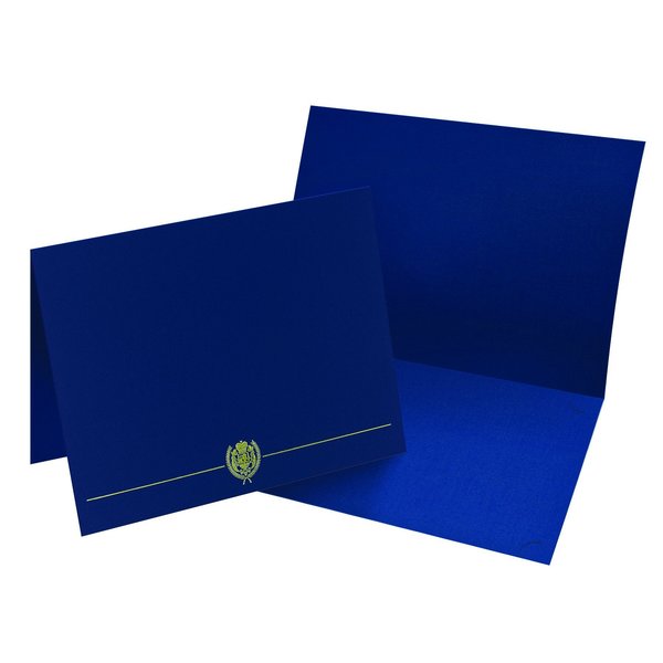 Certificate Cover Classic, Navy W/, PK50