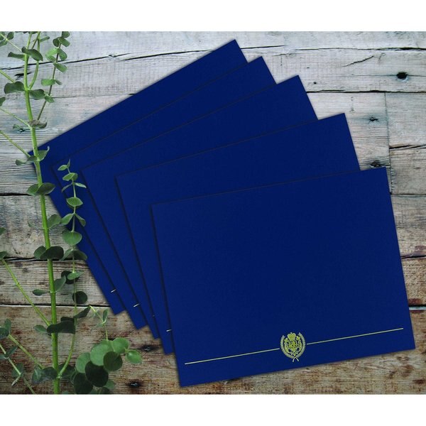 Certificate Cover Classic, Navy W/, PK50