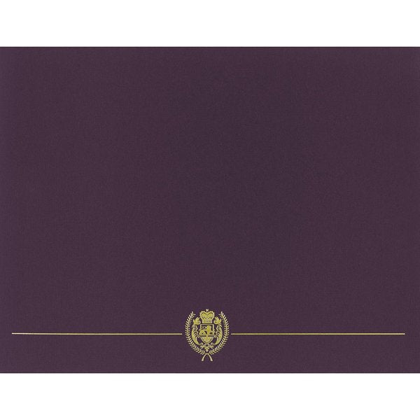 Certificate Cover Classic, Plum wit, PK5