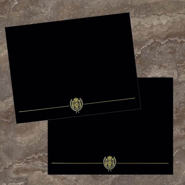 Certificate Cover Classic, Black W, PK25