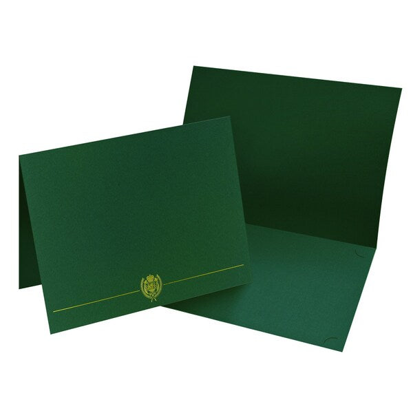 Certificate Cover Classic, Green W, PK50