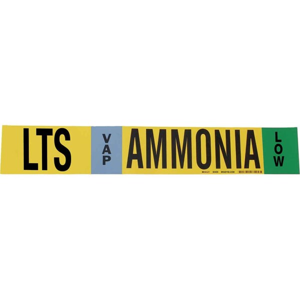 Pipe Marker, Ammonia, 4 in H, 24 in W, 90456