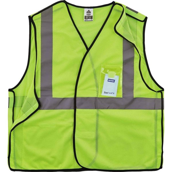 Lime Safety Vest ID Badge Holder, S/M