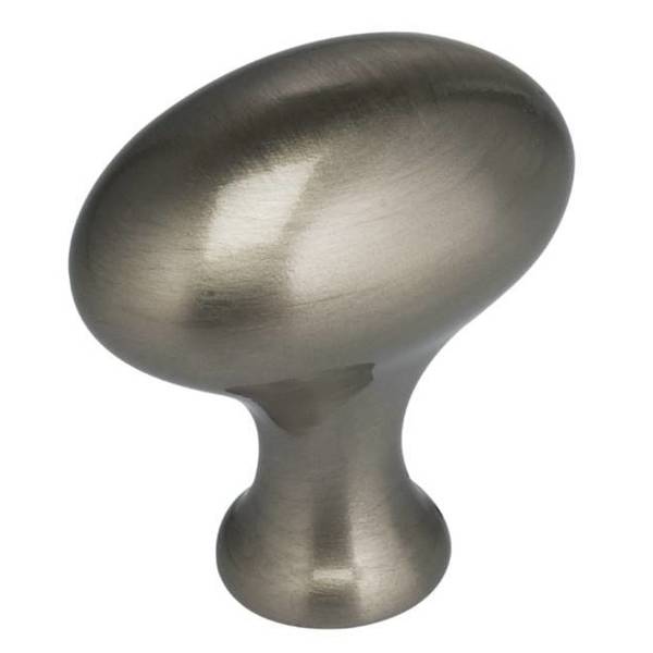 Egg Cabinet Knob Satin Nickel 1-3/16
